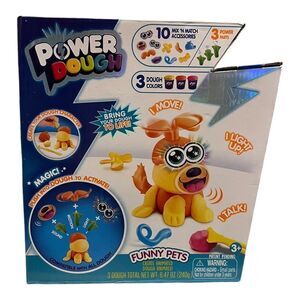 Power Dough Animated Magic Pets Large Playset 4 Dough Colors New